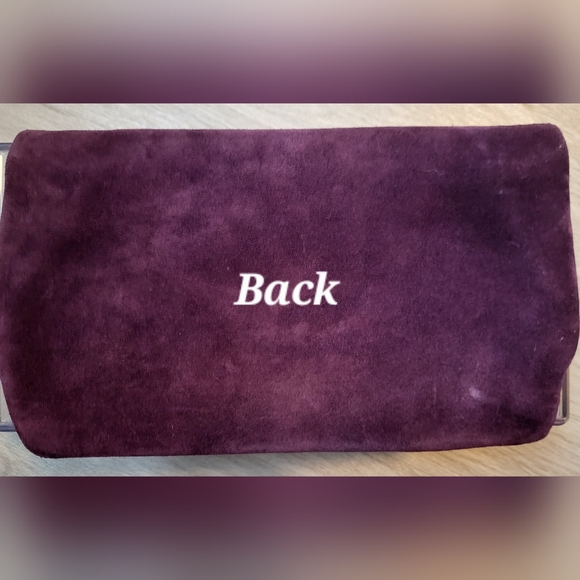 RUTH SALTZ Clutch Purple Suede Vintage 80s Rare - Picture 7 of 12